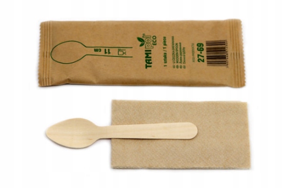 

Łyżeczki drewniane zapapierowane (11 cm)