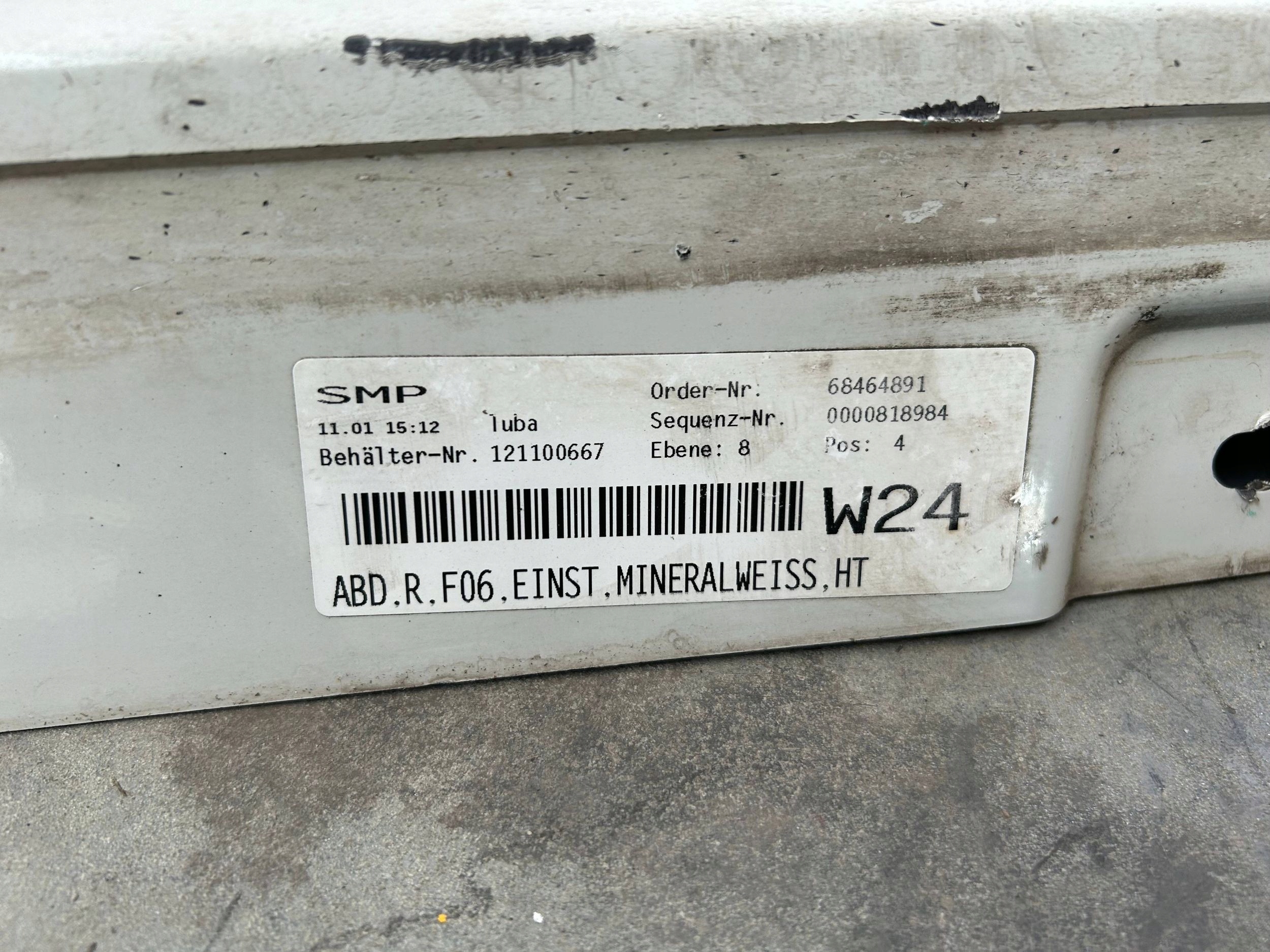 threshold right moulding threshold right BMW 6 F06 Mineralweiß Metallic A96 7276346