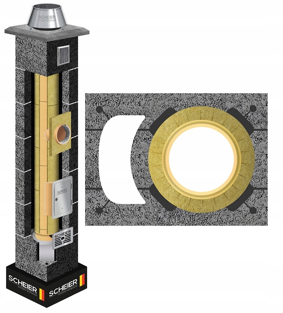 Keramický komínový systém Kw fi 160 4 m 36x50 izolovaný, zateplený