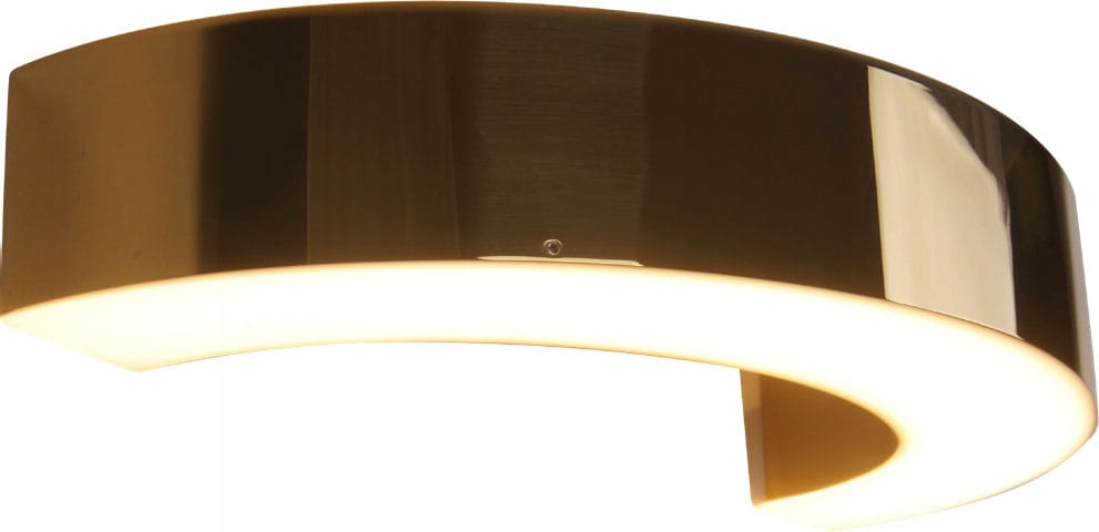 Polokruhové nástenné svietidlo Lotus zlaté nad Led nočným stolíkom, elegantné