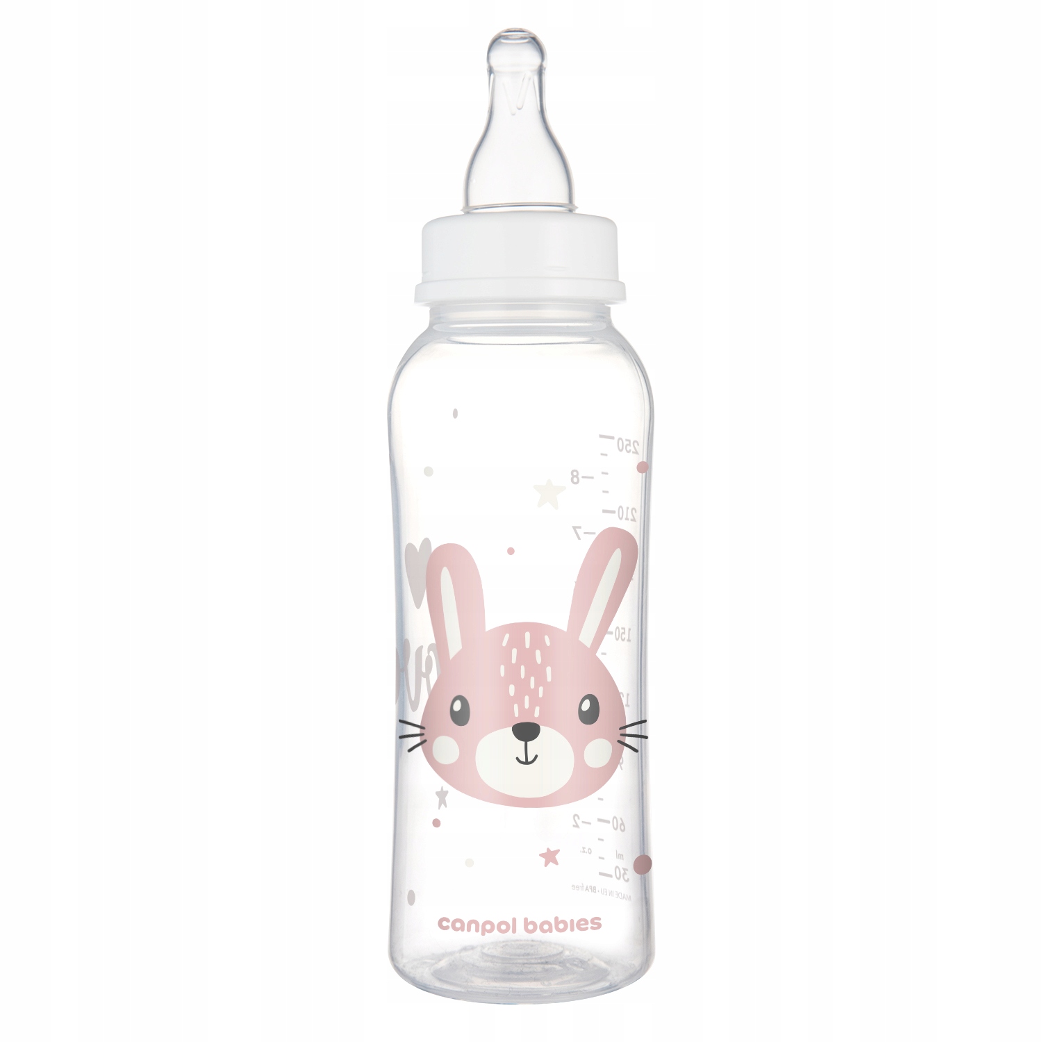 CANPOL LEKKA WĄSKA BUTELKA DO MLEKA 250ml CUTE ANIMALS 12M+ Marka Canpol babies