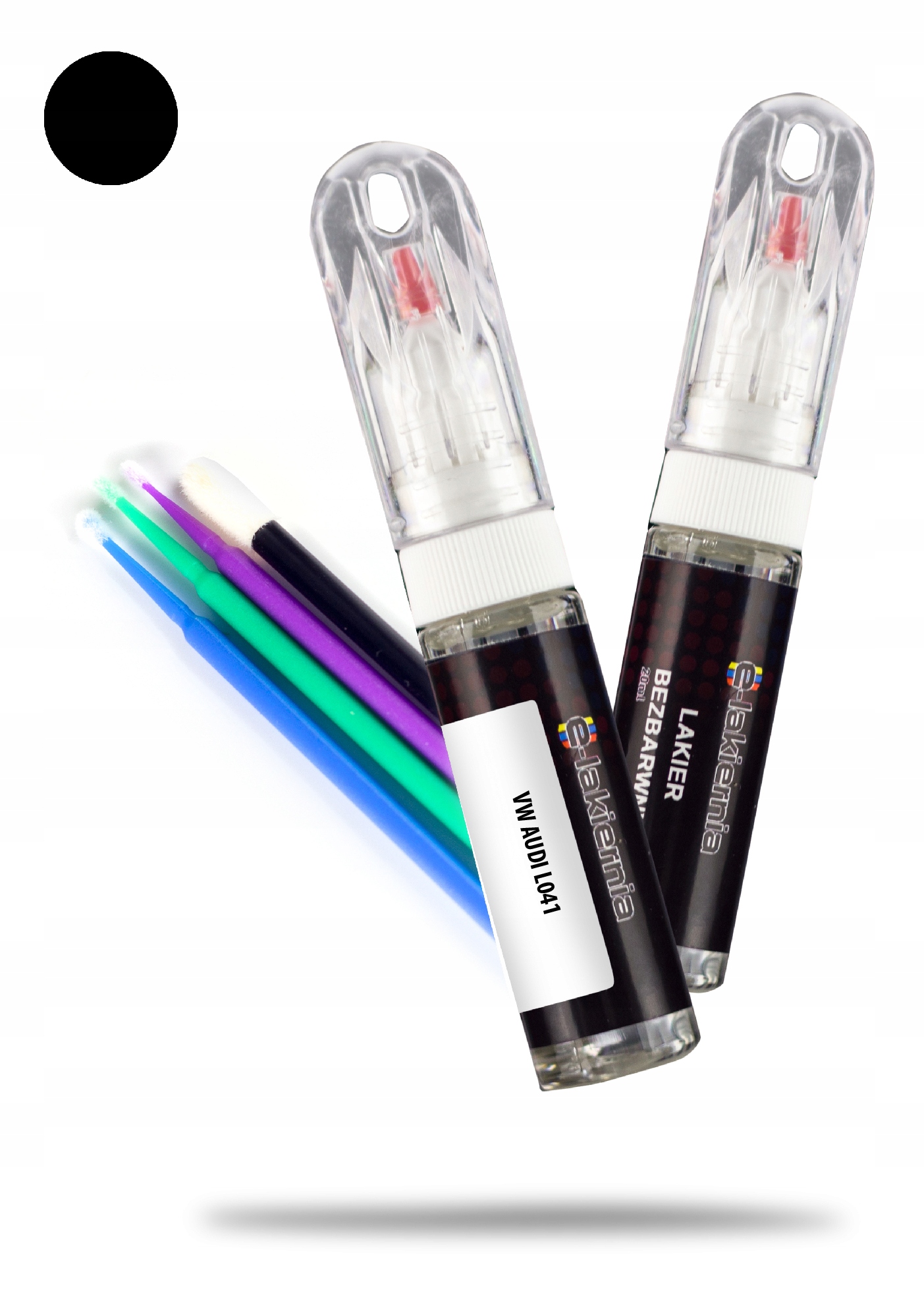 LAKIER ZAPRAWKA 2W1 + BEZBARWNY SAMOCHODOWY ZAPRAWKOWY VW AUDI L041