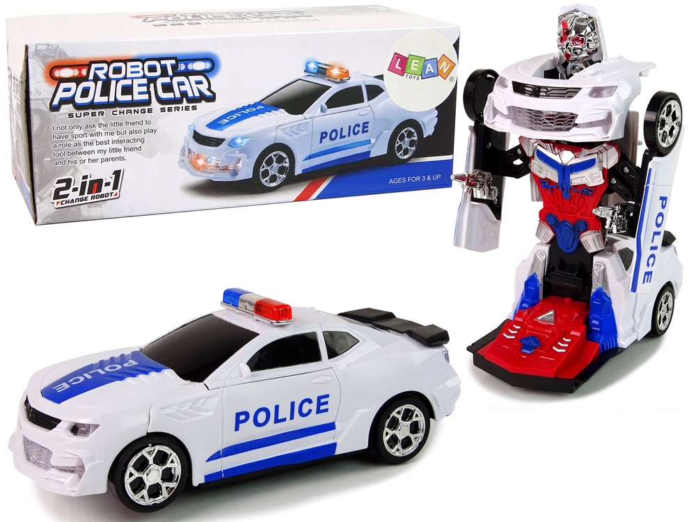 

Samochód Policyjny Auto Transformers Z Dźwiękiem