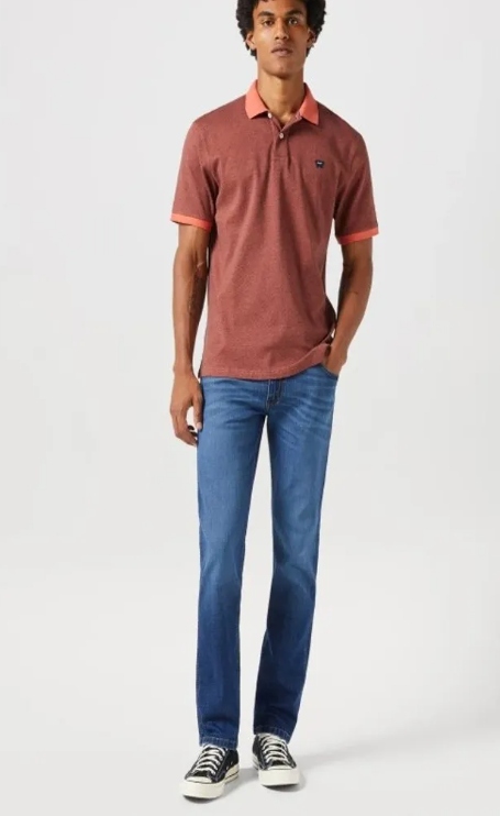 Wrangler Pánské Džíny Jednoduché Modré S Nášivkou 32/32 2FA