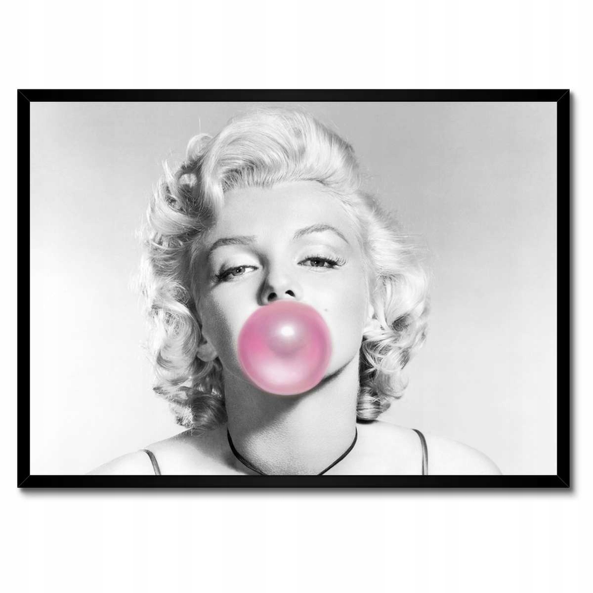 Plakáty v rámu 70x50 Marilyn Monroe se žvýkačkou