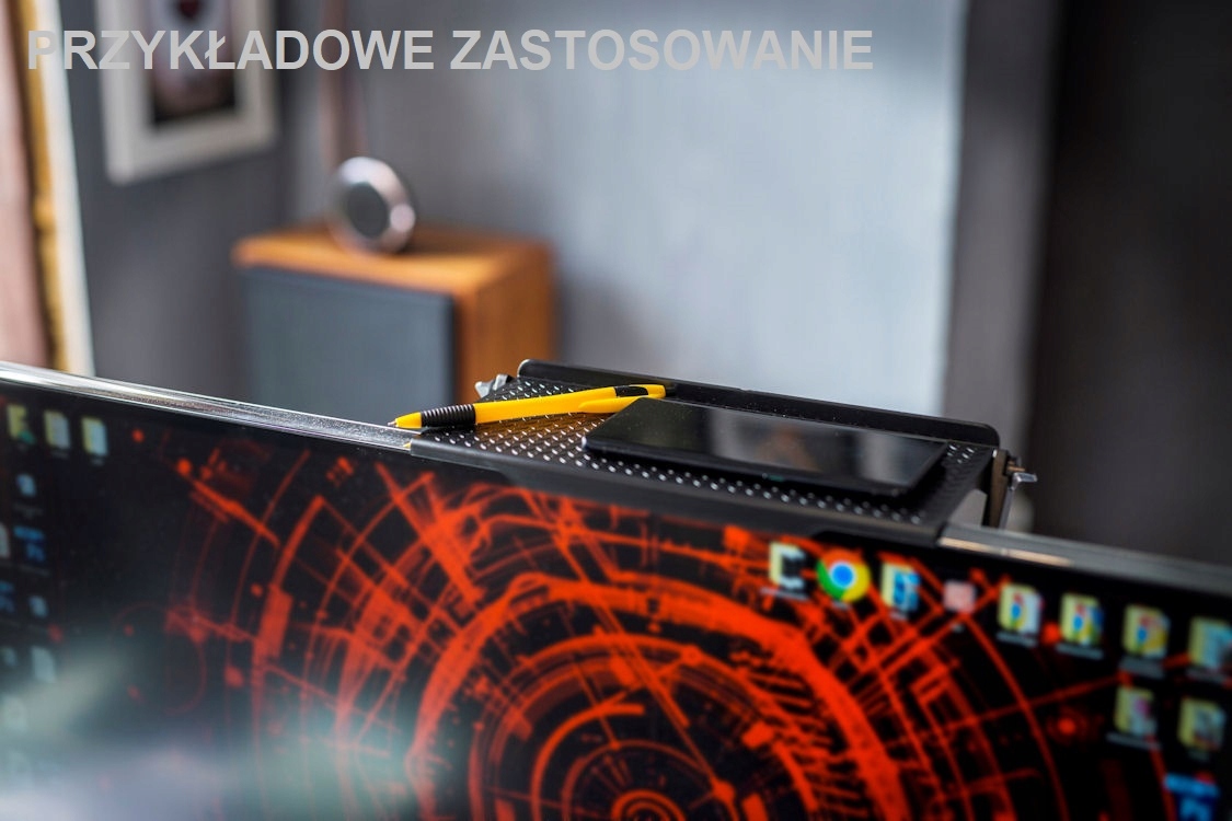 PÓŁKA MULTIMEDIALNA RTV MONTOWANA NA TELEWIZOR Model MAŁA PÓŁKA NA TV