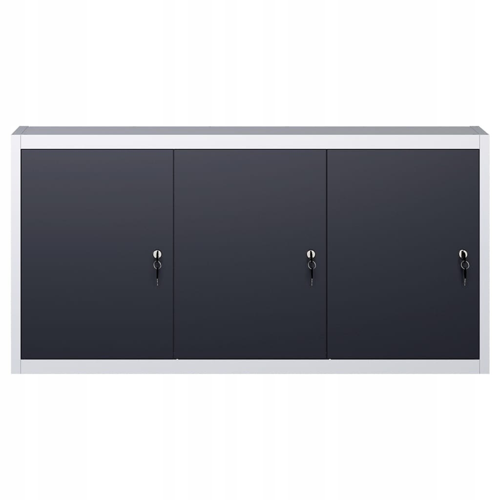 ŚCIENNA SZAFKA NARZĘDZIOWA METALOWA SZARO-CZARNA Marka inna