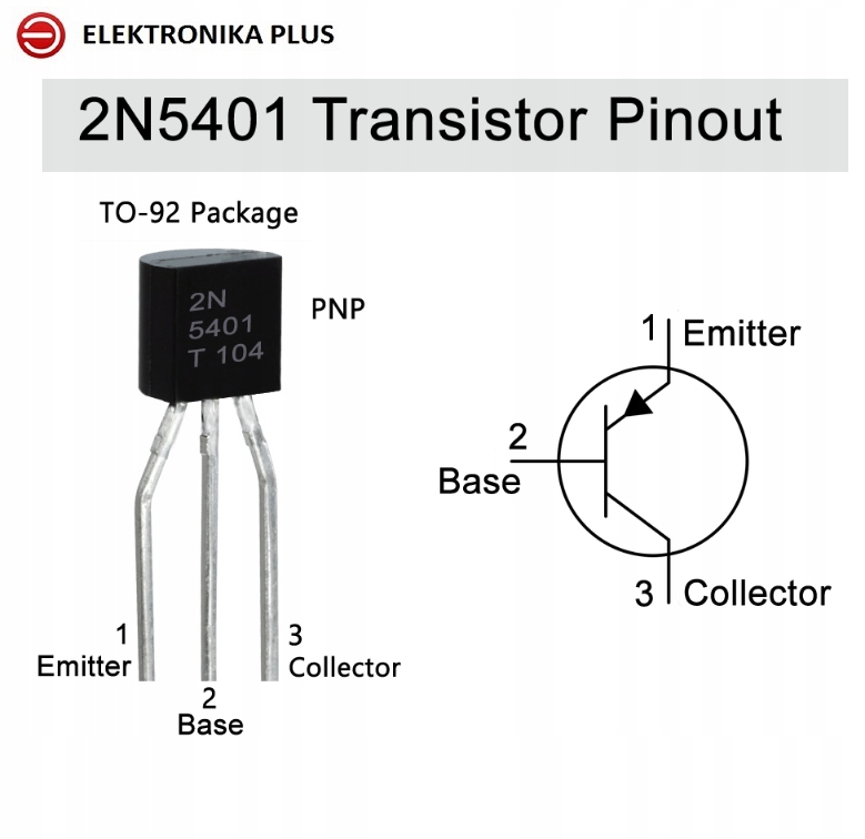 

2N5401 Pnp 0,6A 150V TO92 Tranzystor 10szt.