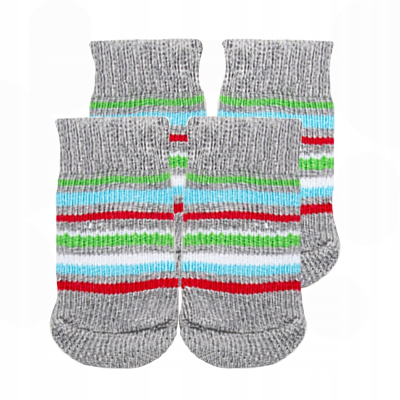 

Skarpetki antypoślizgowe dla psa Szare w Paski M