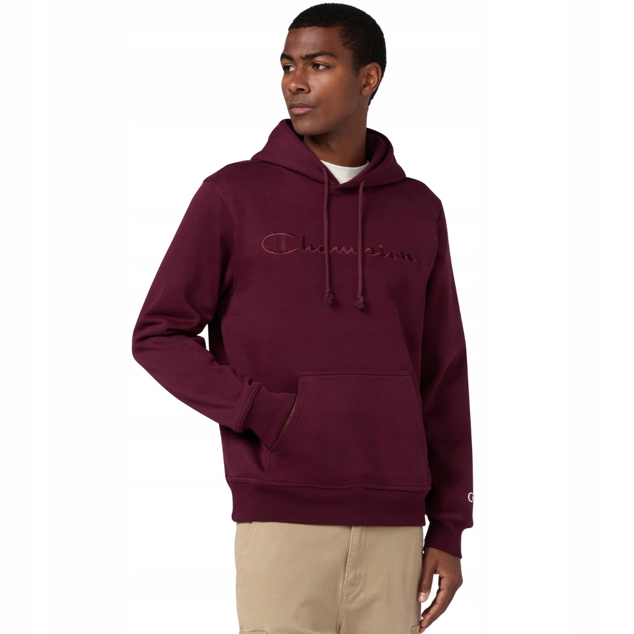 Pánská mikina Champion Hooded Sweatshirt bordó 220271 RS522