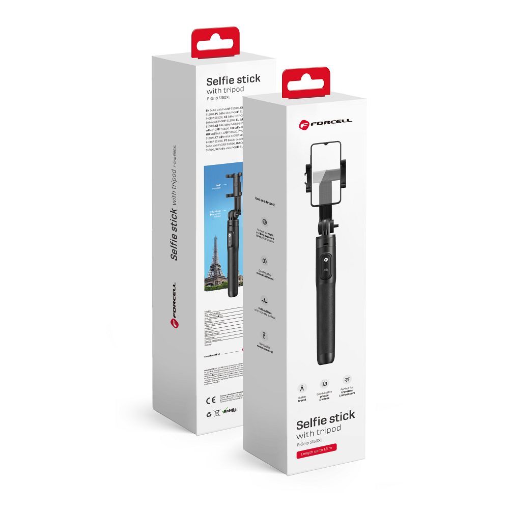 Forcell F-Grip S150Xl Selfie Stick Tripod Z Pilotem Na Bluetooth