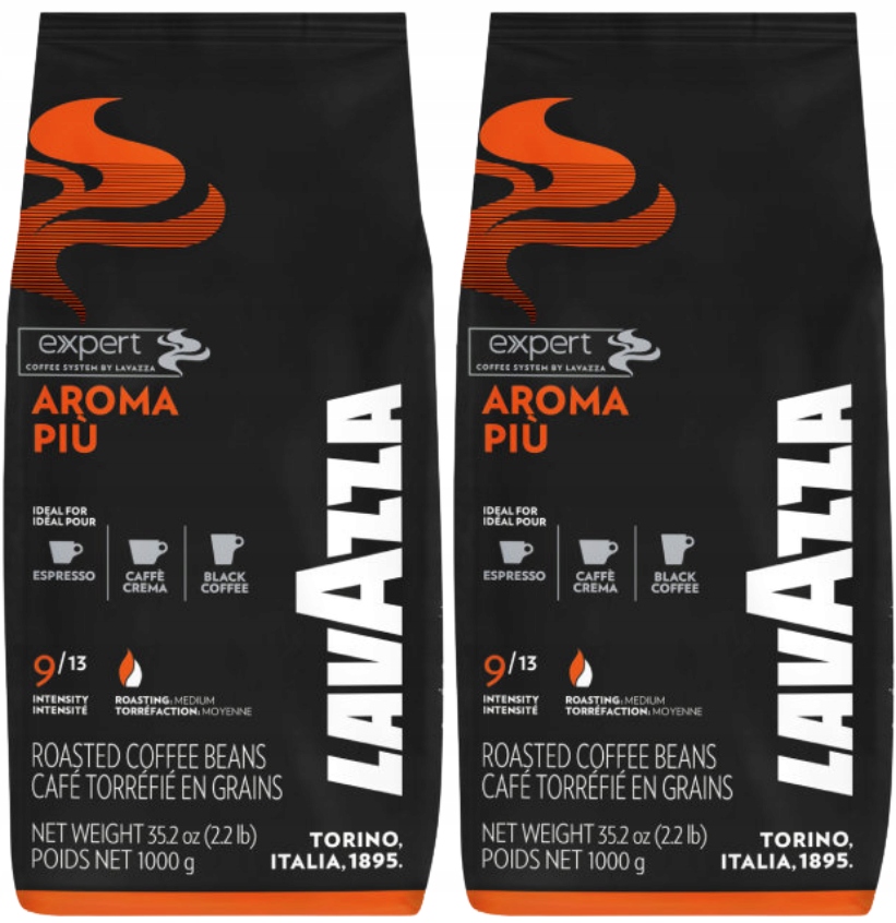 Levně Lavazza Expert Aroma Piu káva Arabica Robusta 2x1 kg