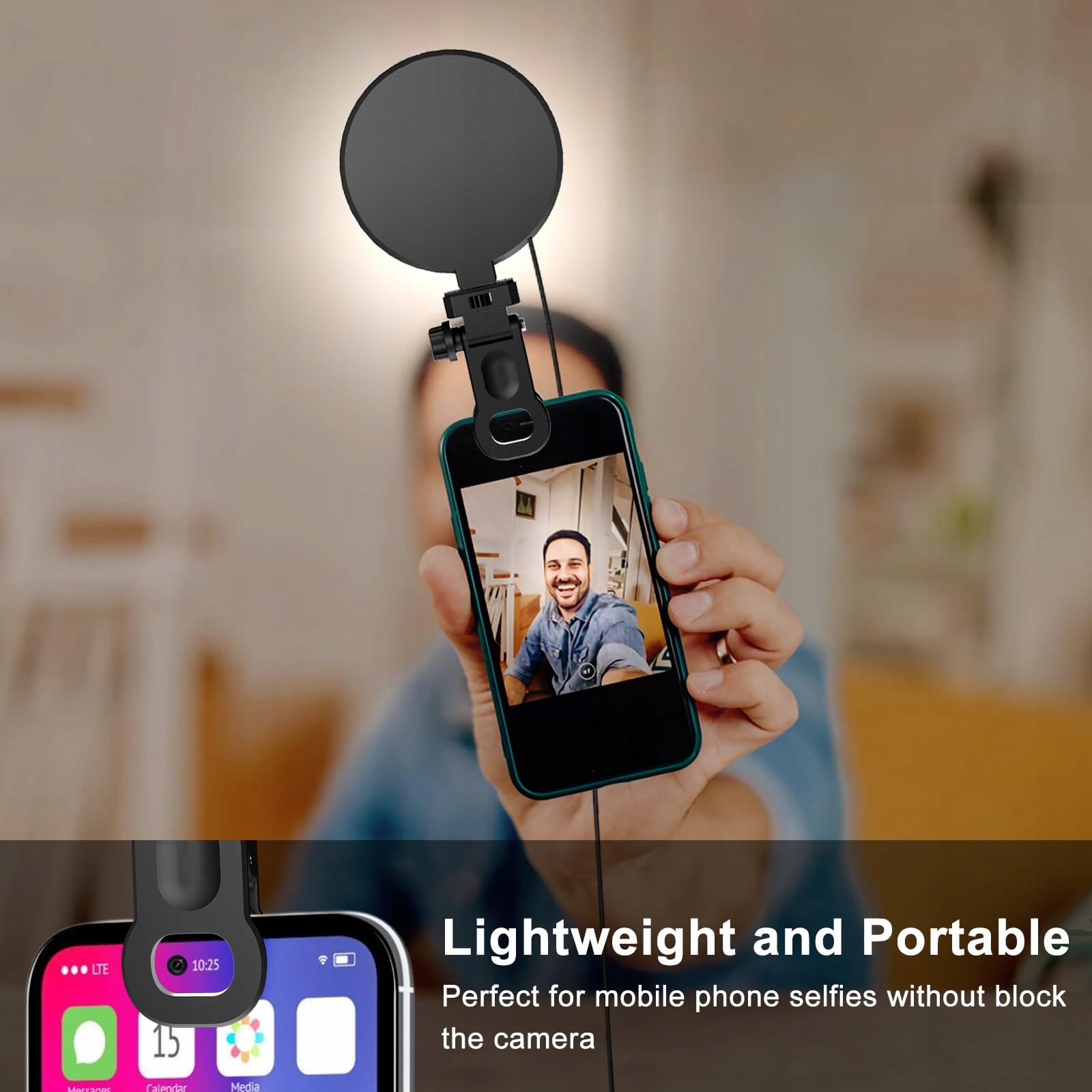 Mojimdo Lampa pierścieniowa LED do telefonu komórkowego i laptopa — miniatura 5