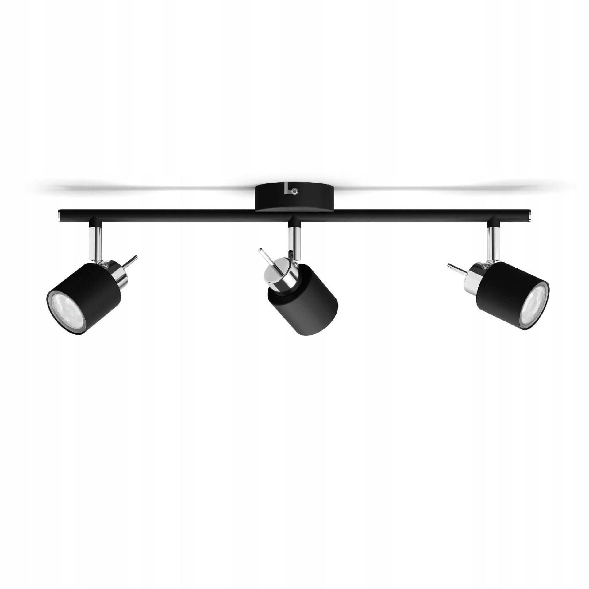 Philips Meranti bodové svítidlo 3x GU10 černé, nastavitelné, IP20