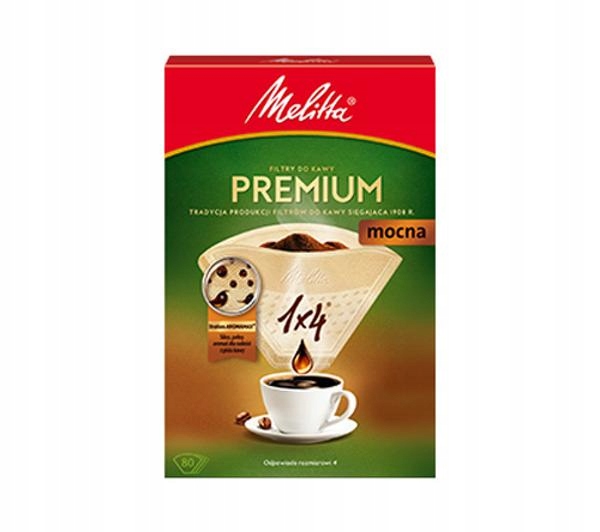 

Papierowe filtry do kawy Melitta Premium 1x4 80szt