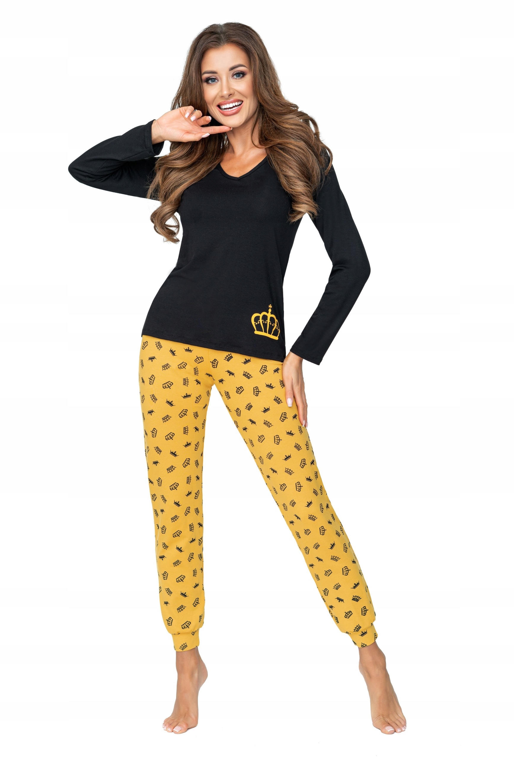 Dámské Pyžamo Princessa XXL černé