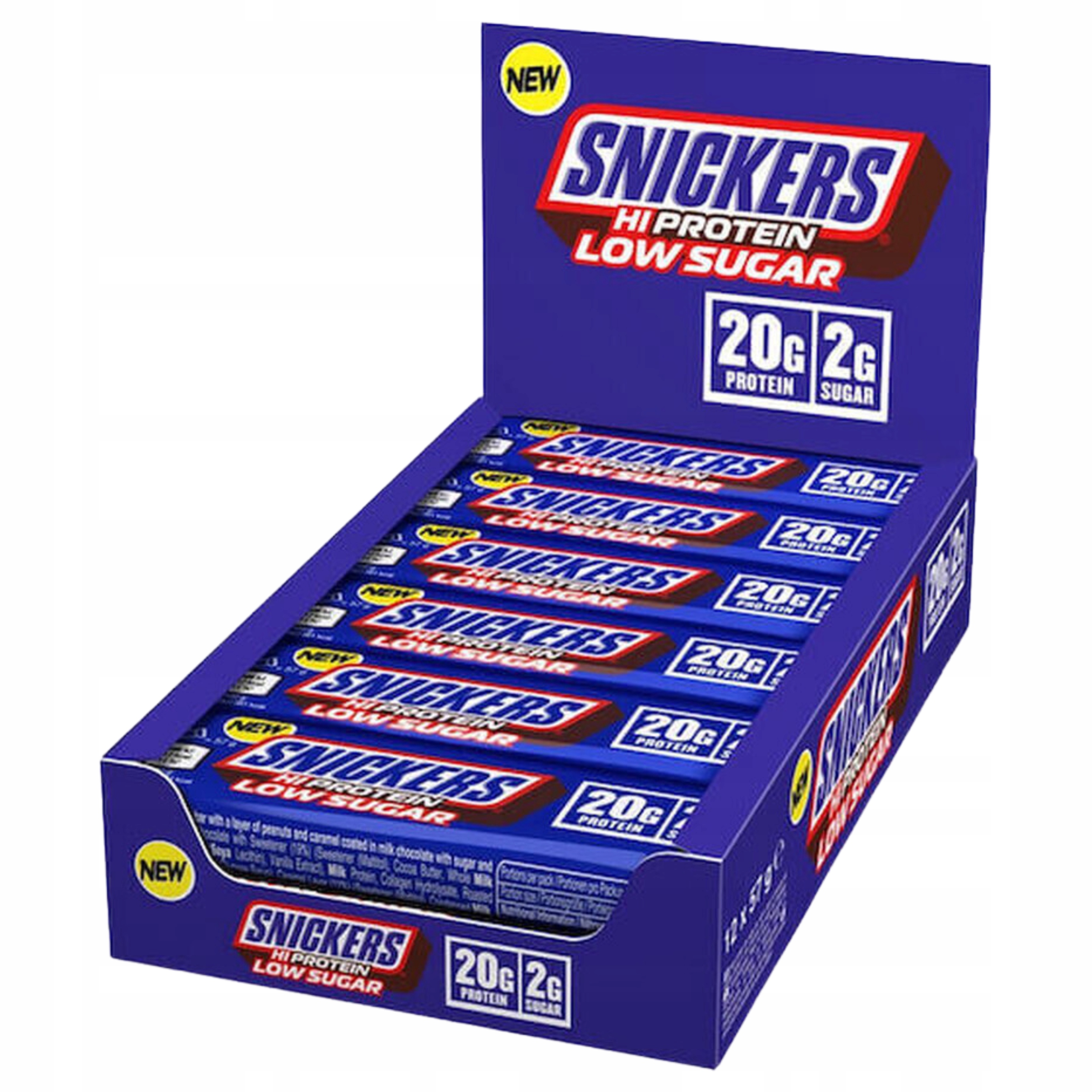 Proteinová Tyčinka HiProtein Low Sugar 12 ks Čokoládový Snickers