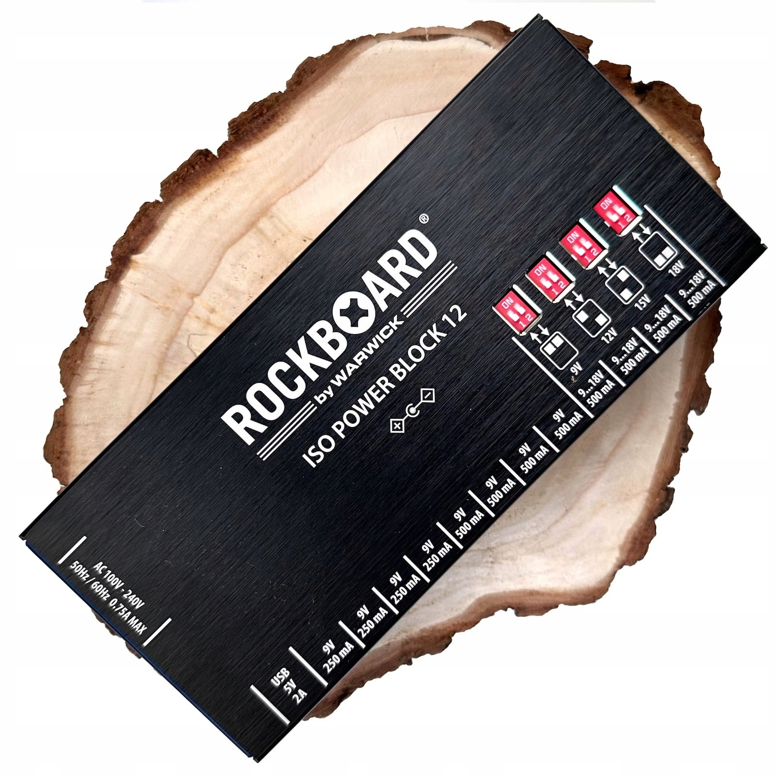 RockBoard Iso Power Block V12 4x250mA, 8x500mA napájecí zdroj pro efekty