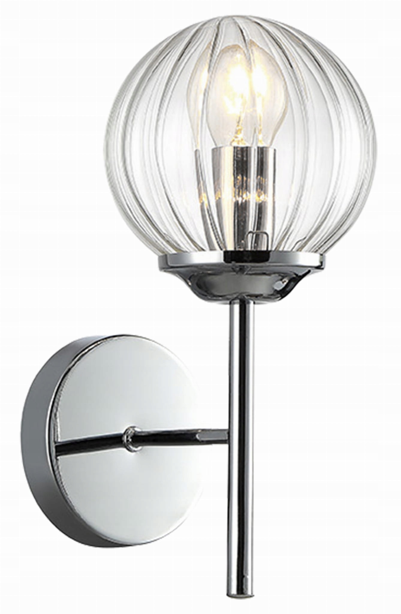Nástěnné svítidlo chromové sklo ozdobné stínidlo glamour moderní Candellux