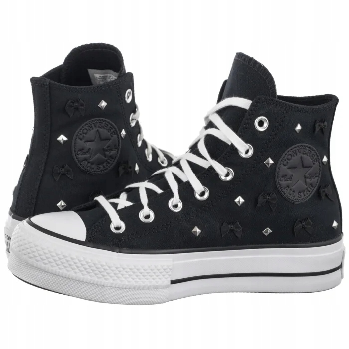 Dámské boty Tenisky Converse Ctas Lift Hi Black A14531C Černé