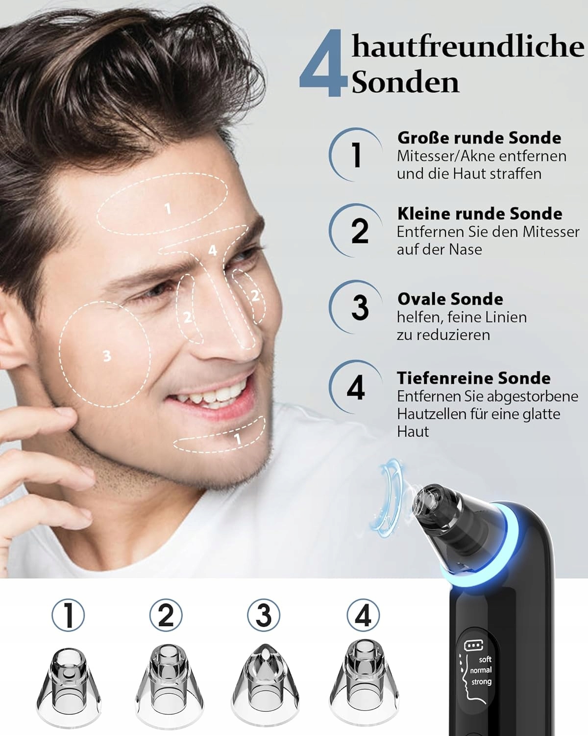 AnyFace Odkurzacz do usuwania wągrów Zasilanie akumulatorowe