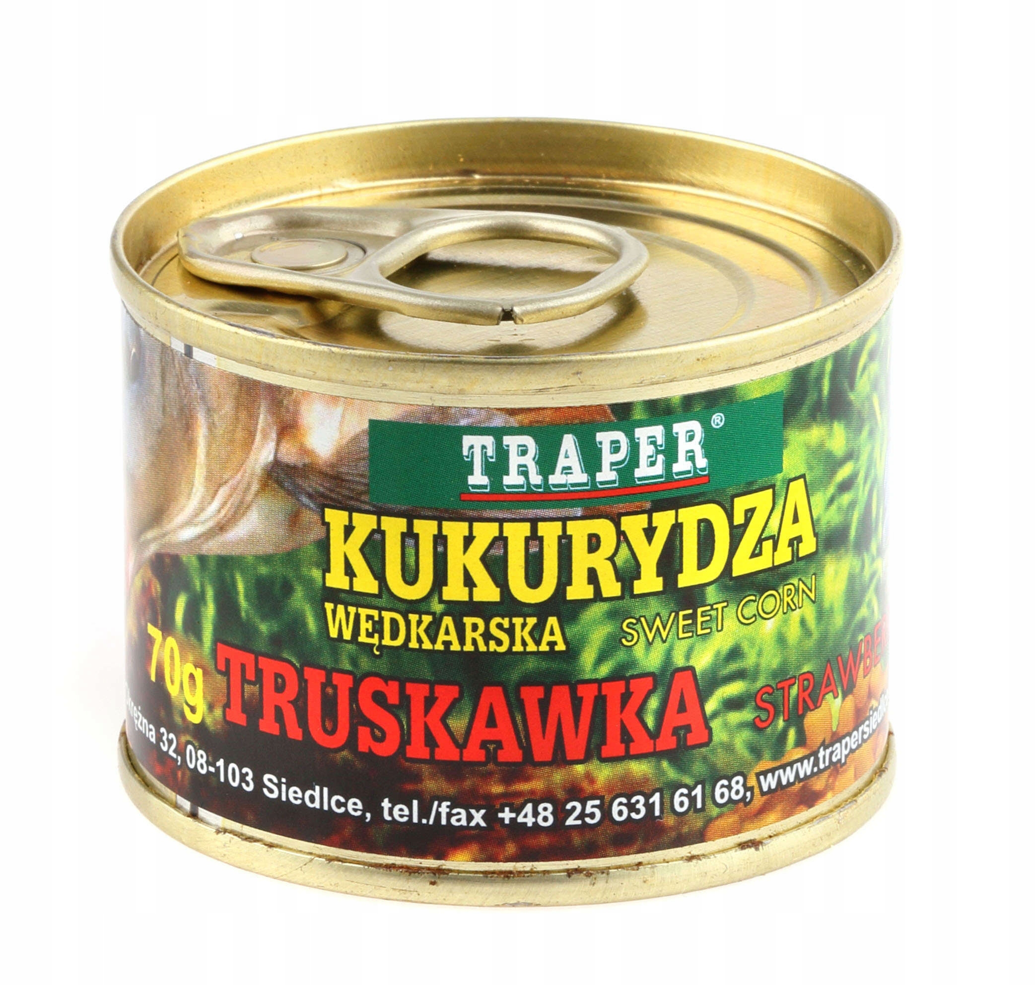 Traper Kukurydza w puszce Truskawka 70g