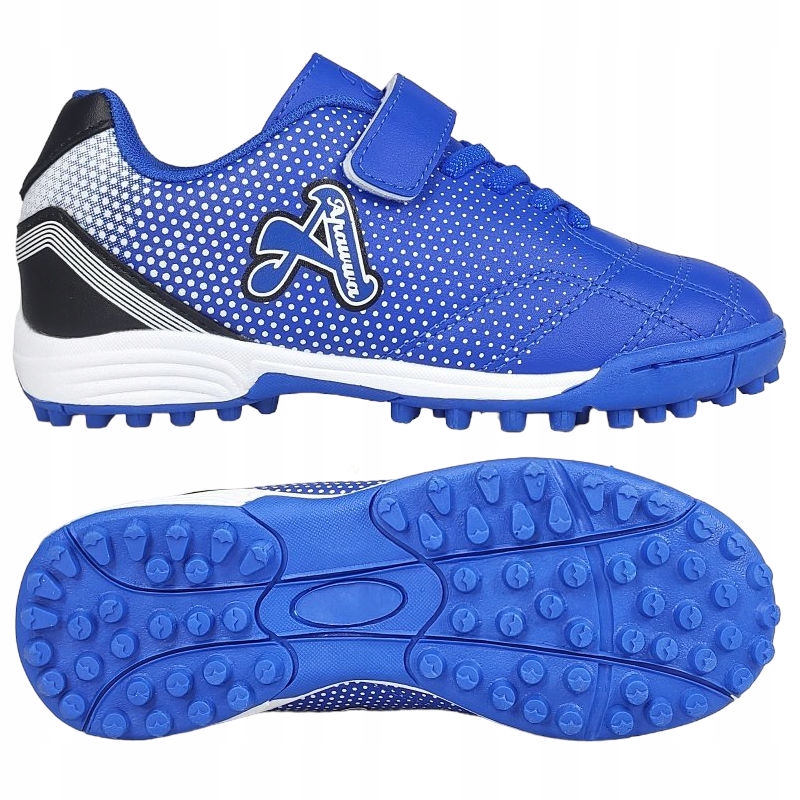 Turfy Piłkarskie Dziecięce Niebieskie Buty Na Orlik Chłopięce Sportowe 37