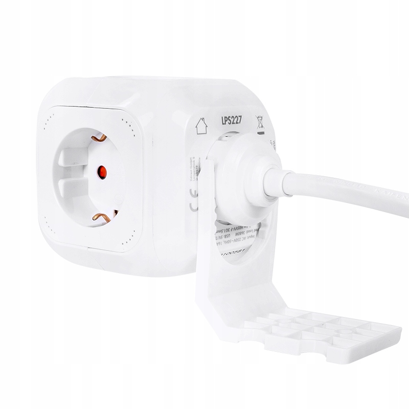 Listwa zasilająca Power Cube 4-kierunkowa,4x CEE 7/3 + 2x USB-A,1,4 m,biała Kod producenta LPS227