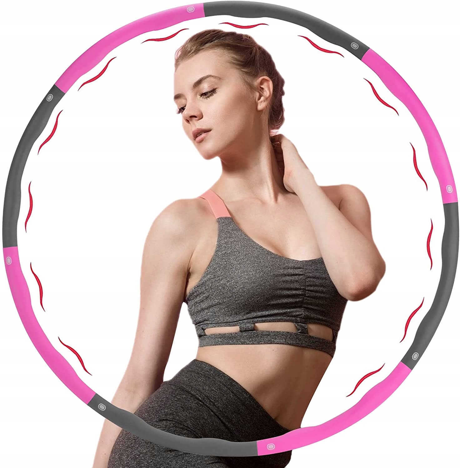 Hula Hoop regulowane piankowe do treningu fitness