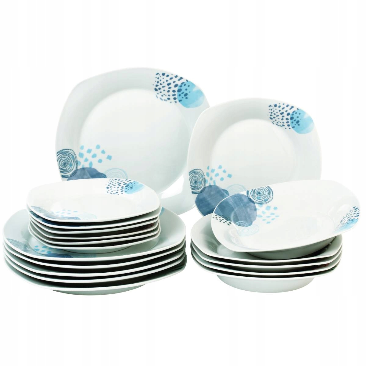 

Komplet Talerzy Serwis Obiadowy Porcelana 18EL