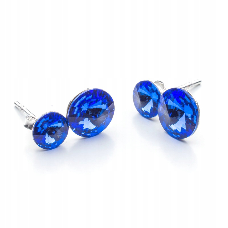 

Srebrne Kolczyki 925 z kr. Swarovski Rivoli 6/8mm