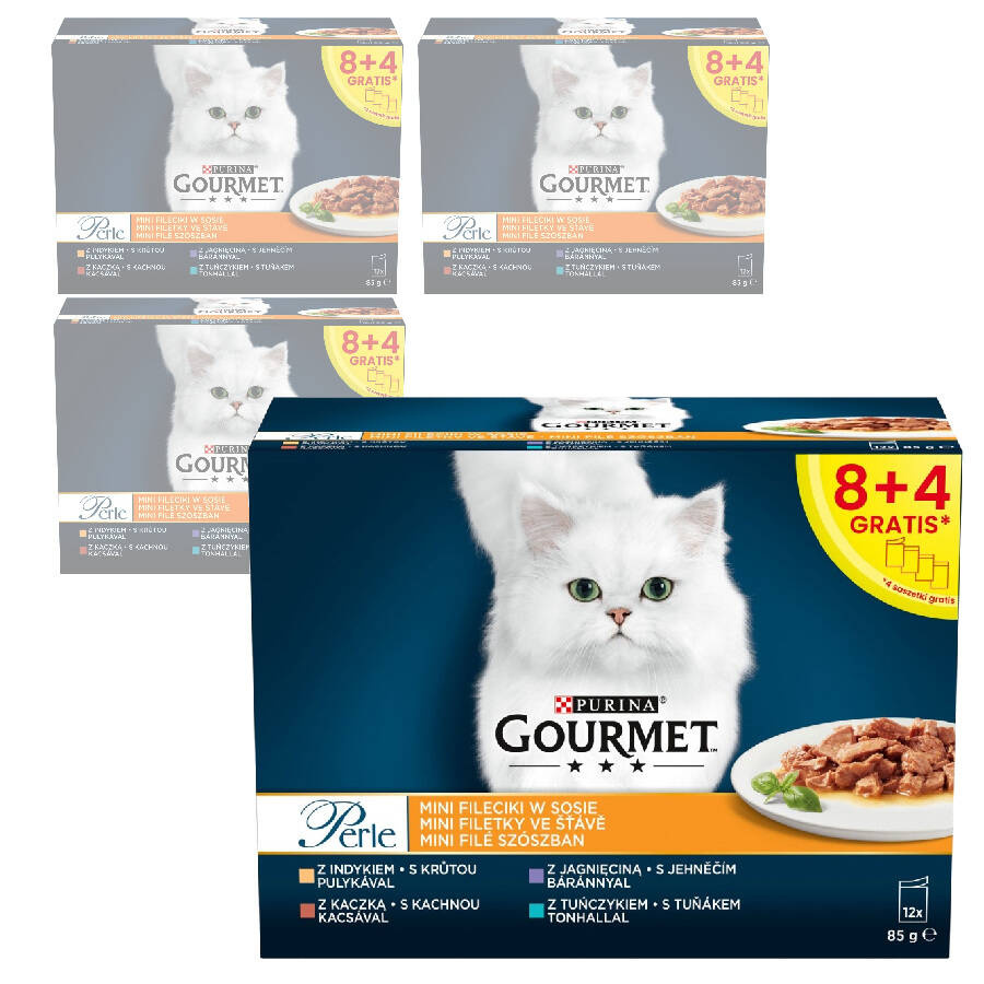 Levně Purina Gourmet Perle Mini Filetky V Omáčce Mokré Krmivo Pro Kočky 48x85 g