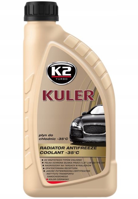 K2 KULER PŁYN DO CHŁODNIC G12 -35C CZERWONY 1L