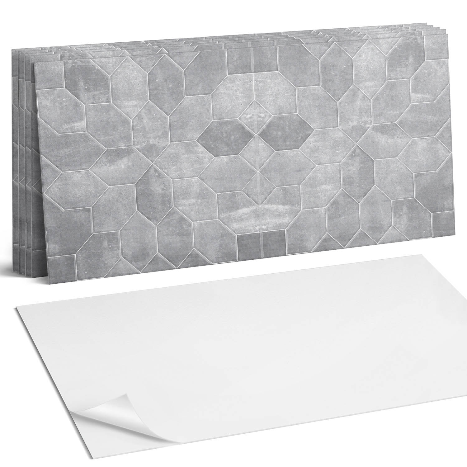 Sada samolepiacich Pvc dlaždíc Geometrická mozaika 6 x 60 x 30 cm