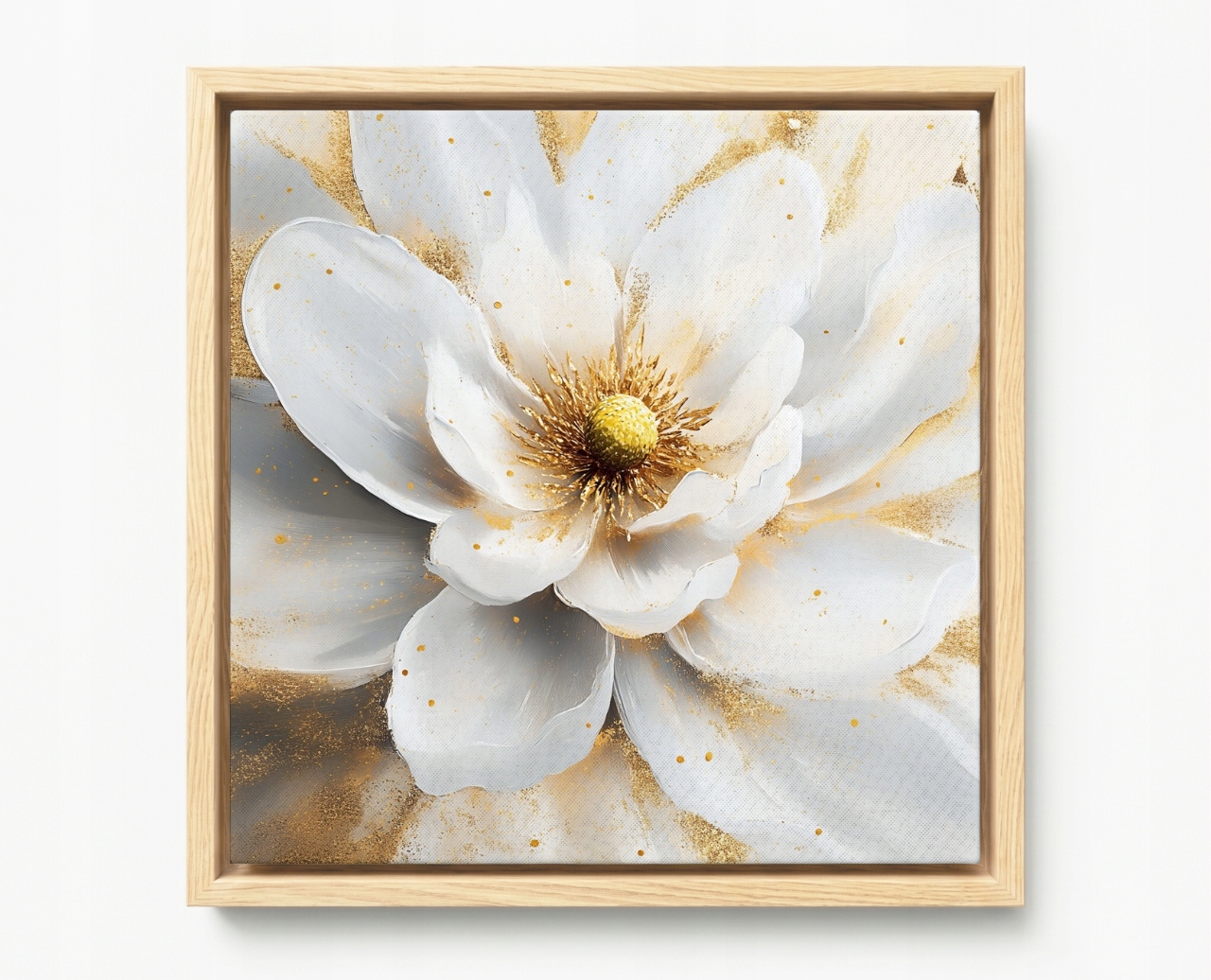 Obraz Rám Americký Box Příroda Bílý Květ Magnolie Glamour 60x60