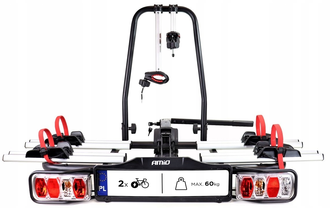 BAGAZNIK ROWEROWY NA HAK 2 ROWERY ELEKTRYCZNE 60KG EAN 5903293025857