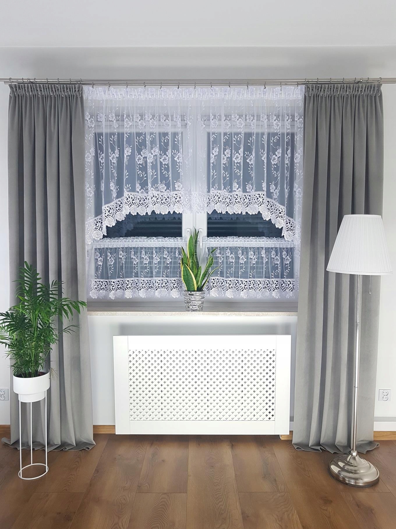 Firanka Do Kuchni Z Gipiurą Markizeta Zazdrostki Komplet Zestaw Firan