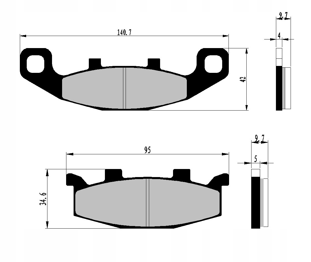 KLOCKI HAMULCOWE PRZÓD KAWASAKI KLE 500 91-07 Producent Nistal