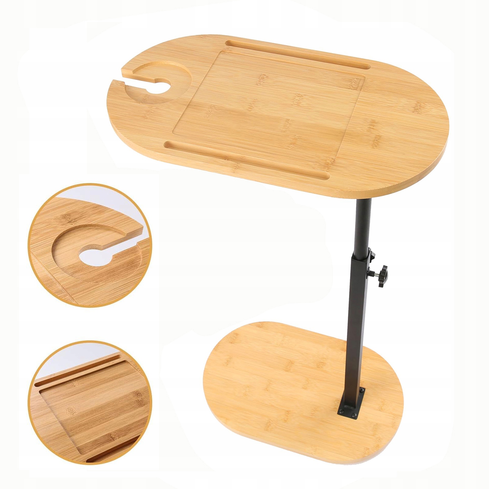 Boční Stolek K Pohovce A Rotačnímu Lůžku Pro Notebook A Výškově Nastavitelný