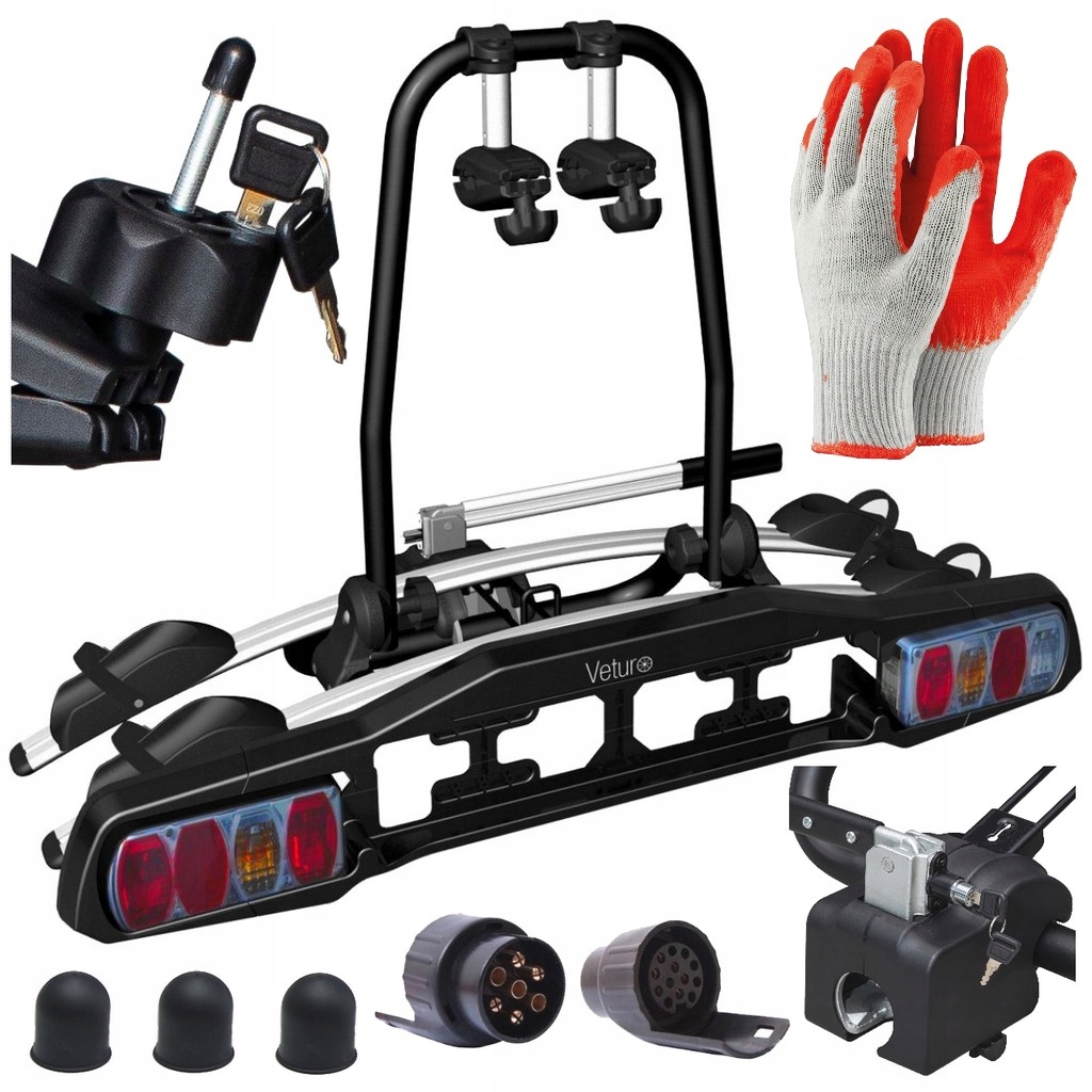 UCHWYT BAGAŻNIK UCHYLANY ROWEROWY 2 ROWERY NA HAK HOLOWNICZY 30KG PLATFORMA