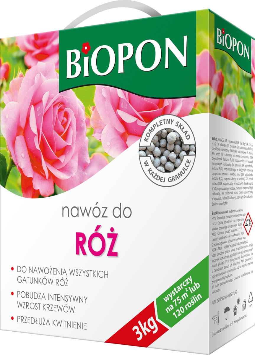 

Biopon - nawóz do róż granulat 3kg
