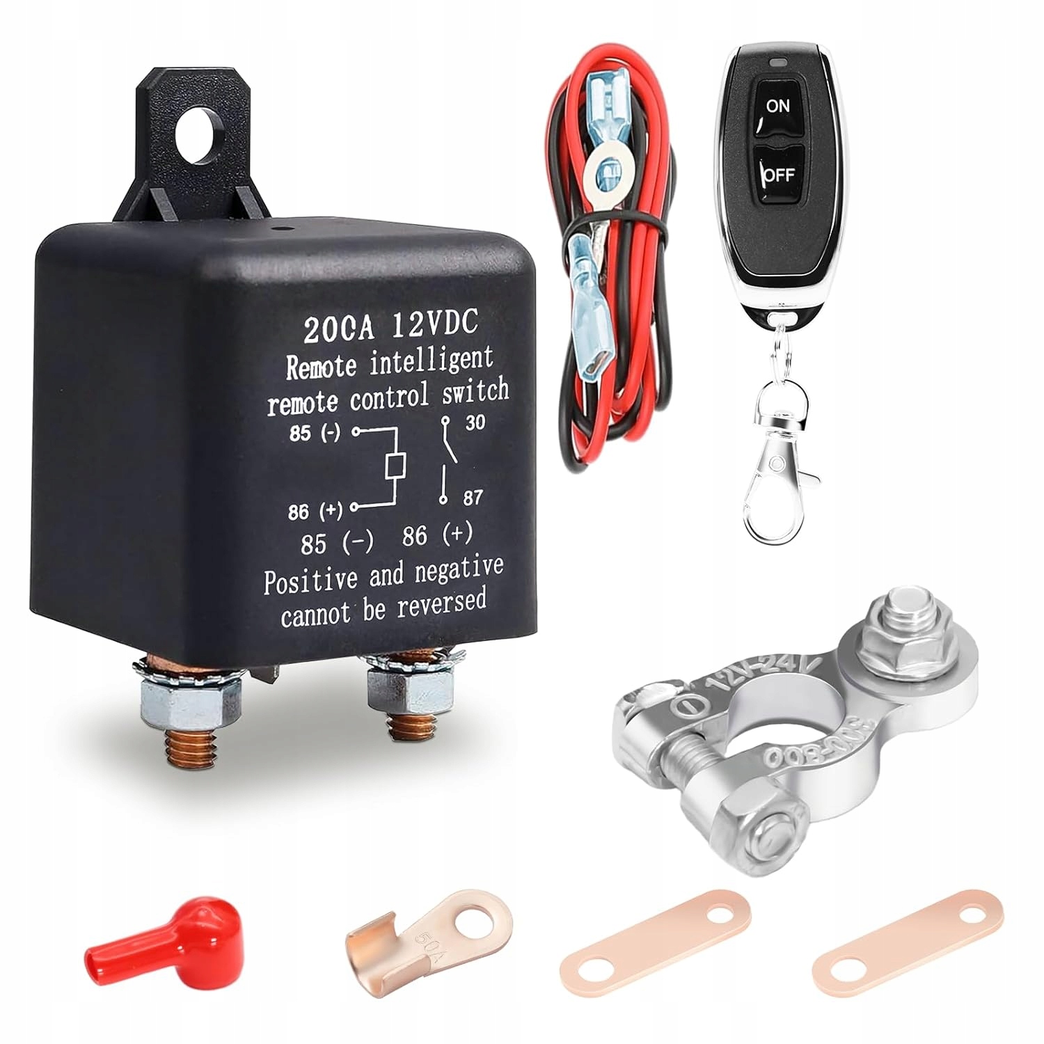 Vypínač Proudu Hebel Autobaterie 12V 250A Na 1X Dálkové Ovládání