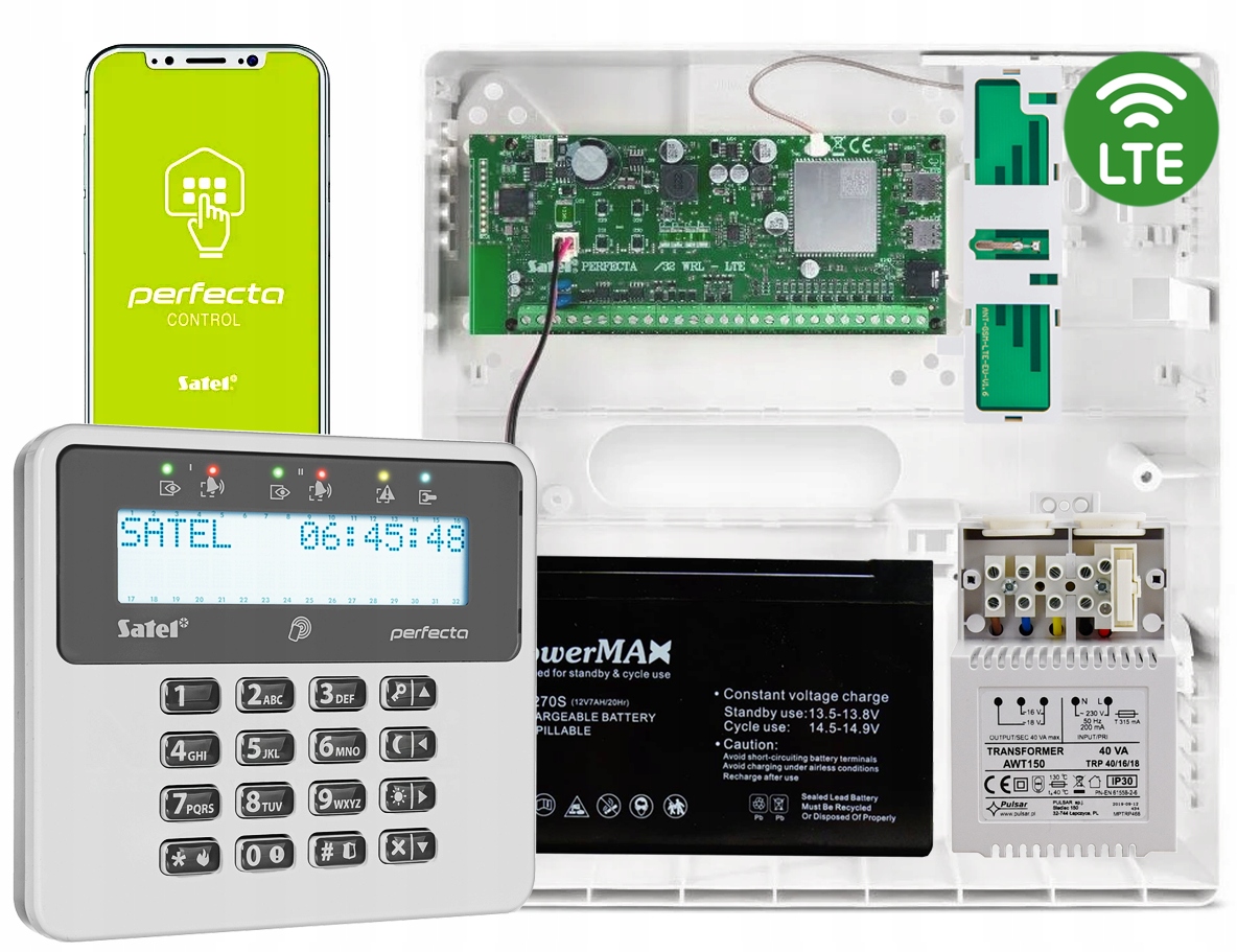Alarm Satel Perfecta 32 Lte Sms Aplikacja Zestaw Do Domu Klawiatura Prf-lcd