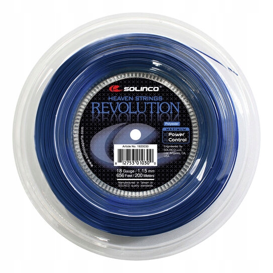 Naciąg tenisowy Solinco Revolution 1,15 mm 12 m cięty ze szpuli niebieski