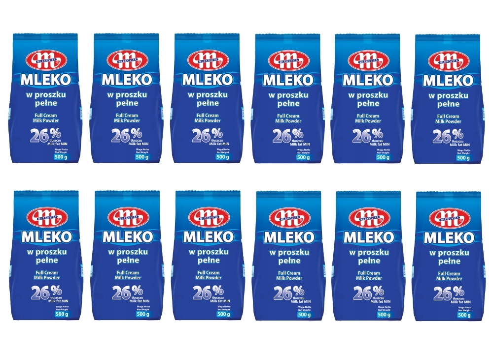 Levně Mlekovita Sušené Mléko 26% 12x500g