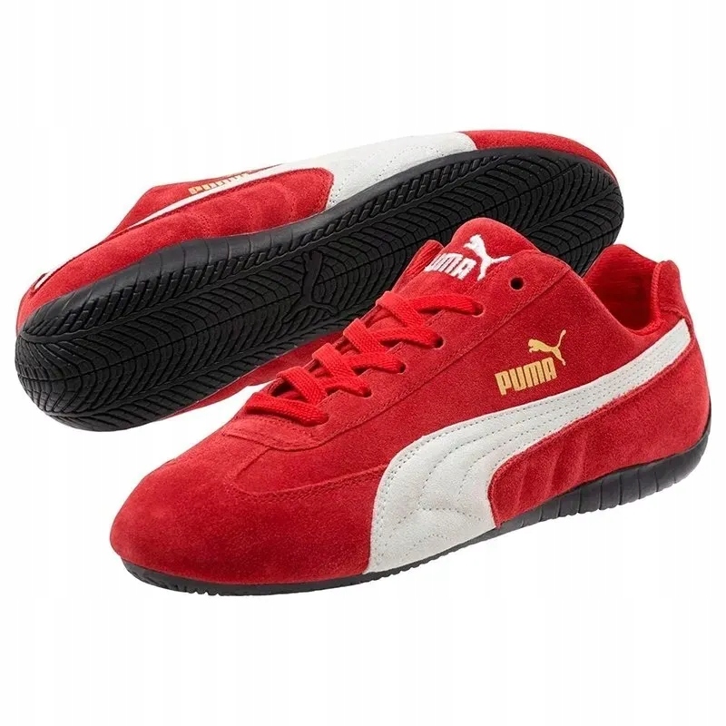 Puma dámské červené sportovní boty z nízké kůže Speed Cat 417302 01 36