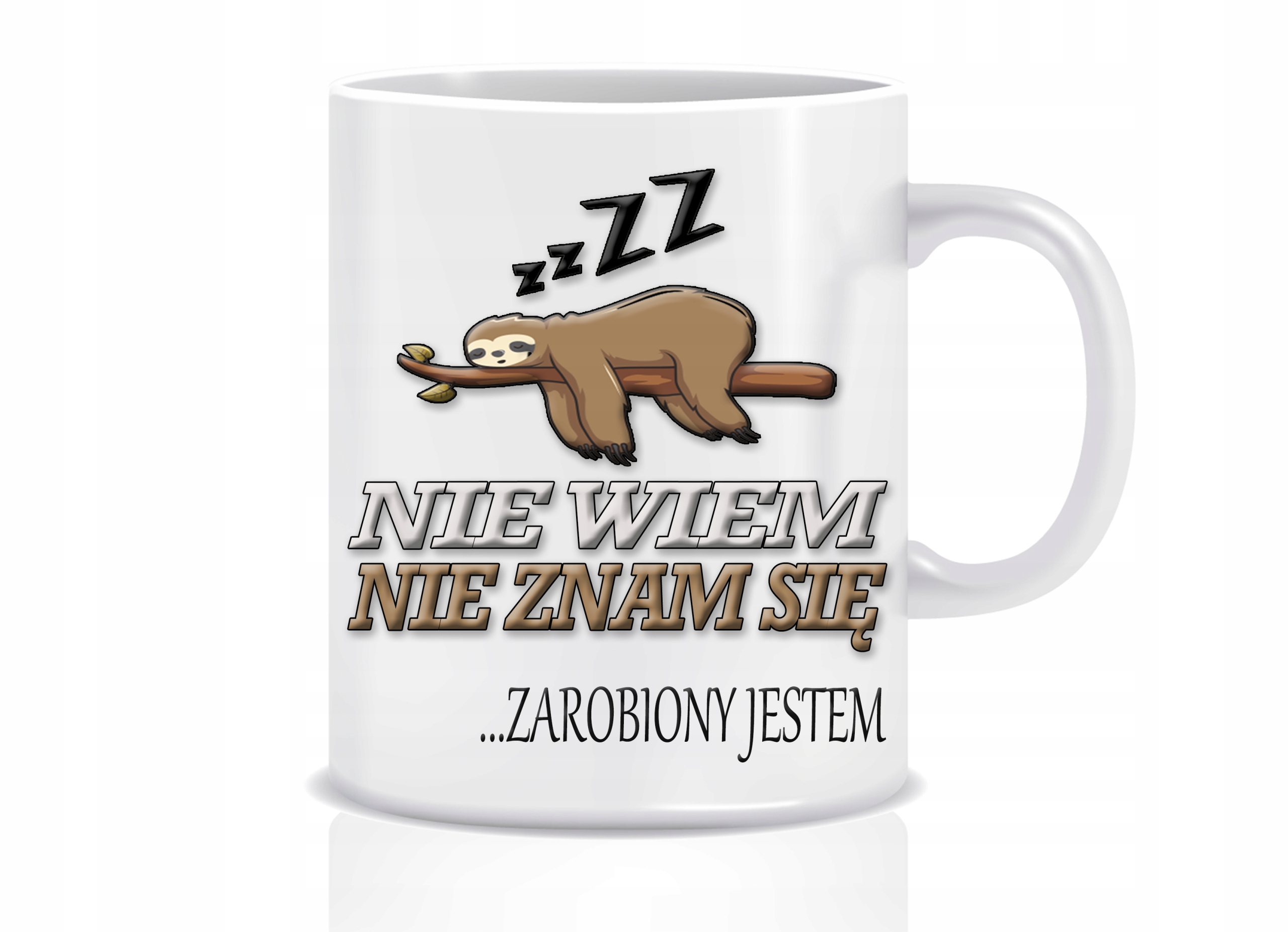 

Kubek Nie Wiem Nie Znam Się Kartonik Imię