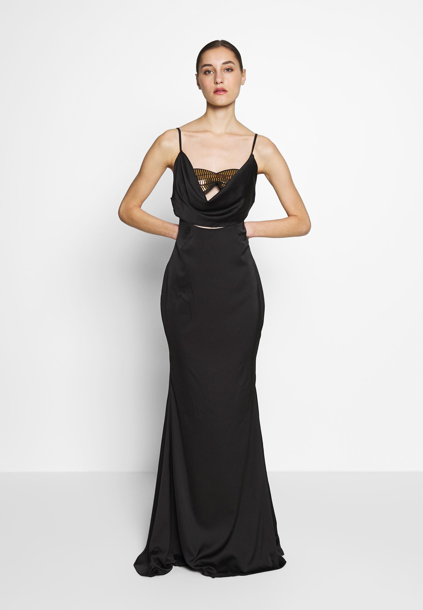 Lexi Sukeinka Maxi Černá Saténová Zlatá Ozdoba 38 M Rzm M