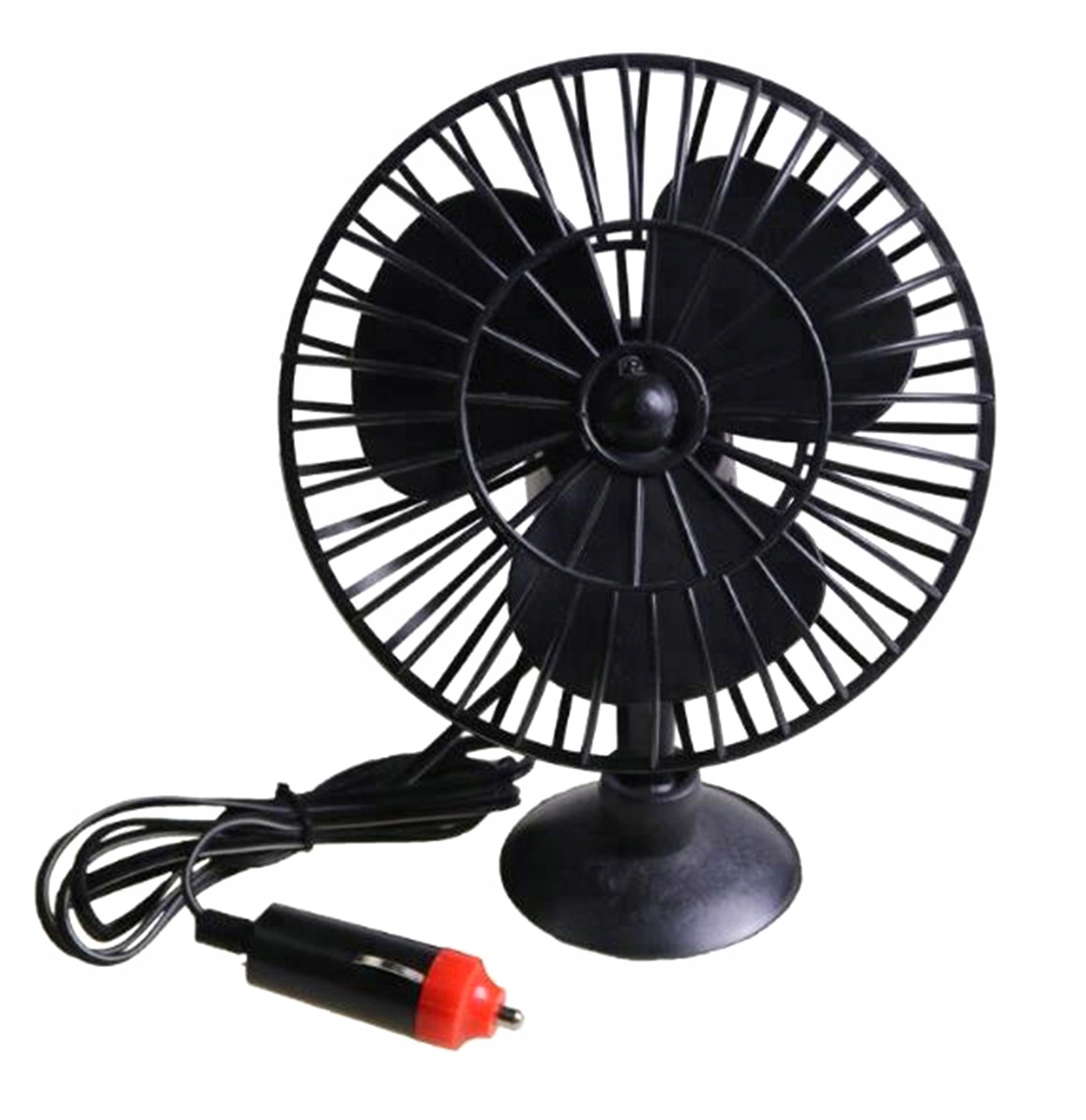 WENTYLATOR SAMOCHODOWY 12V WIATRAK DO SAMOCHODU REGULOWANY CZARNY AG147C