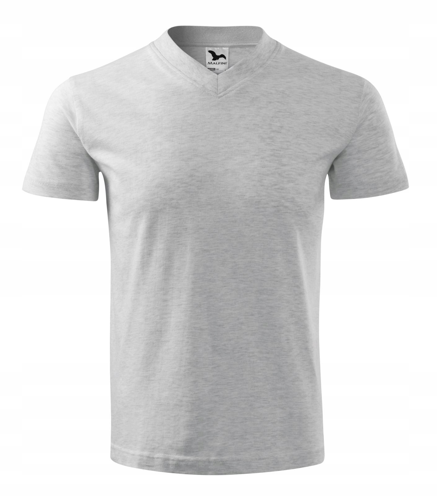 

Koszulka Męska T-shirt w serek V NECK102 Szary S